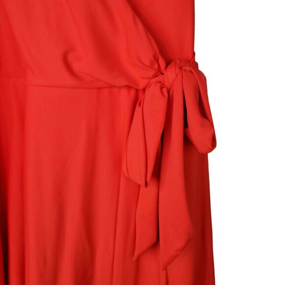 J. Crew Red Halter Neck One Piece Swimsuit Size 8 Wrap Front Bathing Suit Beach - Picture 3 of 8